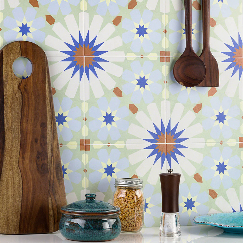 Anabella 9" x 9" Porcelain Field Tile in Uffizi