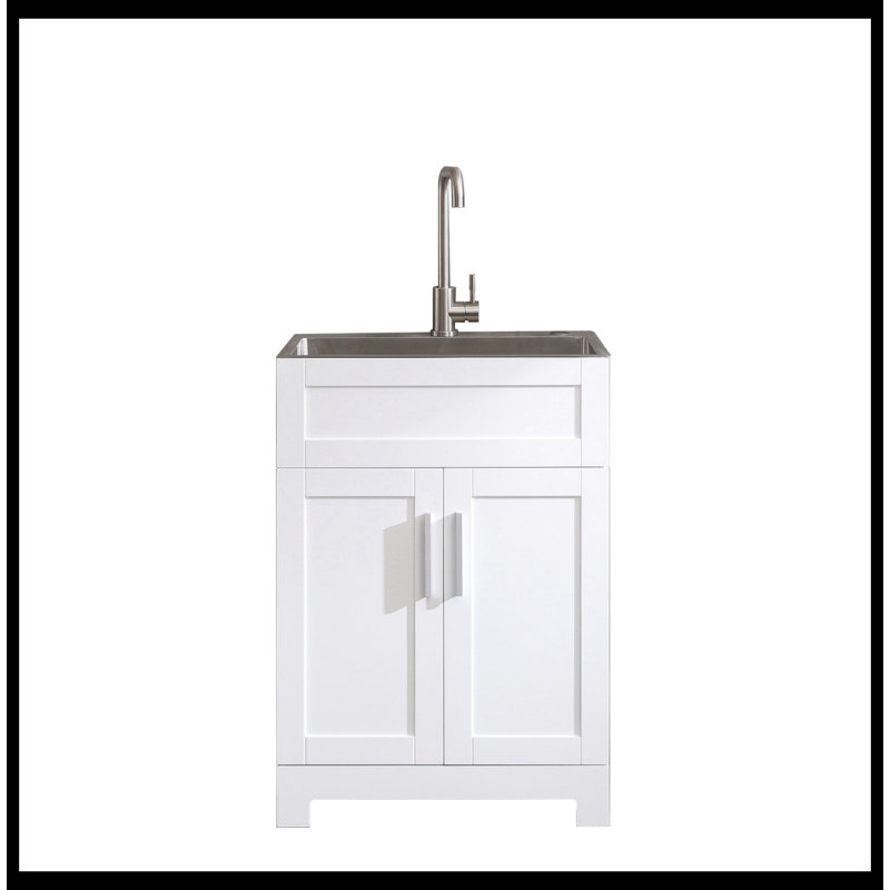 Flord 24 " W Free Standing Wall Mounted Single Double Single Vanity Bathroom Vanity With Top