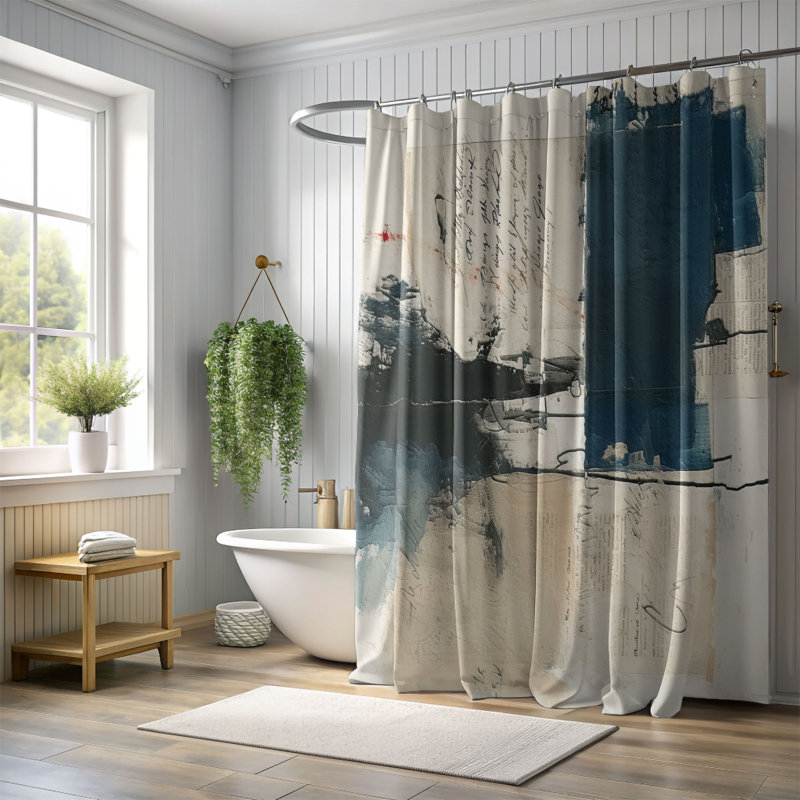 Rideau de douche Franoise, H 74 po x l 71 po