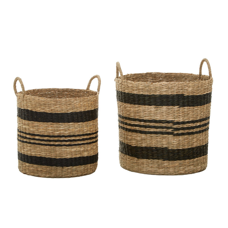 Bay Isle Home Naperon Seagrass Decorative Basket