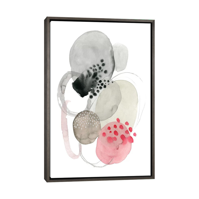 Reproduction d’art « Strawberry punch II » par Grace Popp, Pas de tapis, Encadrement en bois foncé rustique