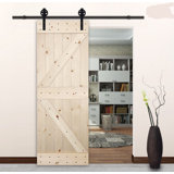 Big Wheel Style Sliding Wood Track Kit Barn Door Hardware