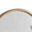 Miroir mural arqué en métal doré H 25,75 po