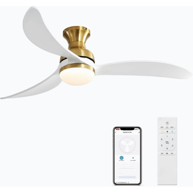 Laveah 52'' Ceiling Fan with LED Lights