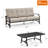  2 Pieces Outdoor/Indoor Aluminum Patio Conversation Seating With Sunbrella® Cushions And Coffee Table