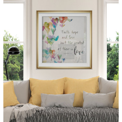 Faith, Hope and Love - impression d'art textuel