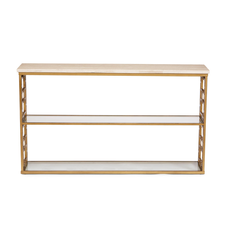 Chicklet 66'' W Stone Console Table