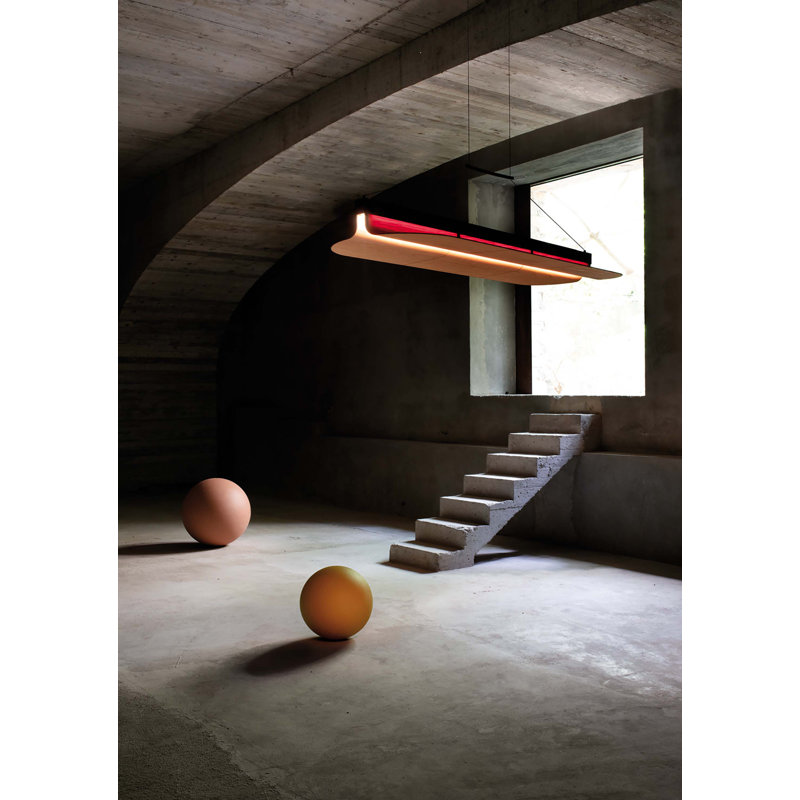 Omma 1 - Light LED Pendant, Natural Cherry, Matte Black