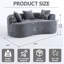 Causeuse incurvée Boneless de 67 po pour les petits espaces, canapés courbés pour le salon, canapé à compression dans une boîte avec 3 coussins, petit canapé pour chambre à coucher avec accoudoirs larges et mousse mémoire, aucun assemblage requis-1532154790