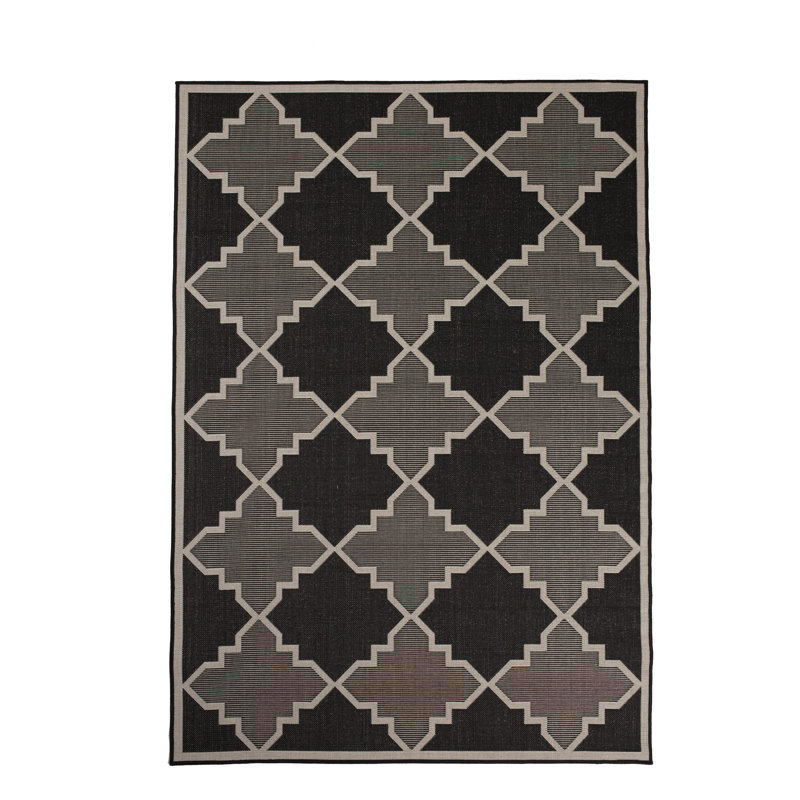Ymir Geometric Indoor / Outdoor Rug, Rectangle 7'10" x 10'