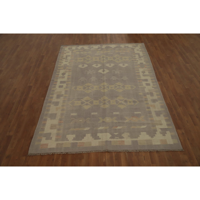 Tapis tissé à plat kilim Végétal 6 x 9