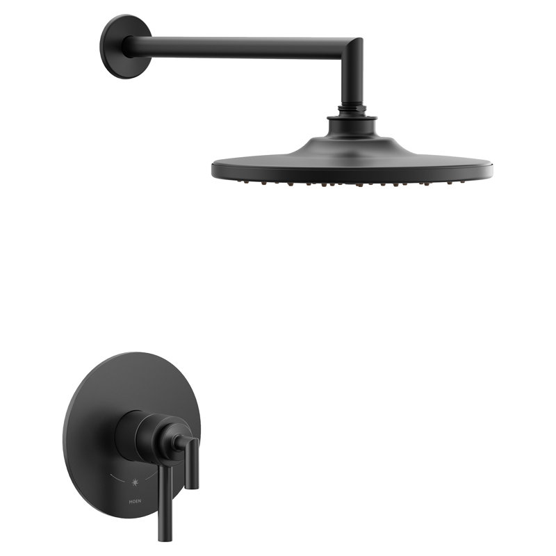 Garniture de douche Arris M-CORE 4-Series Eco-Performance, valve requise, Noir mat
