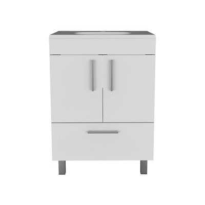 23.62'' Single Bathroom Vanity with Ceramic Top