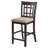 Guntersville Grid-Back Counter Height Chair with Fabric Seat and Footrest, Tan and Espresso-1581270323