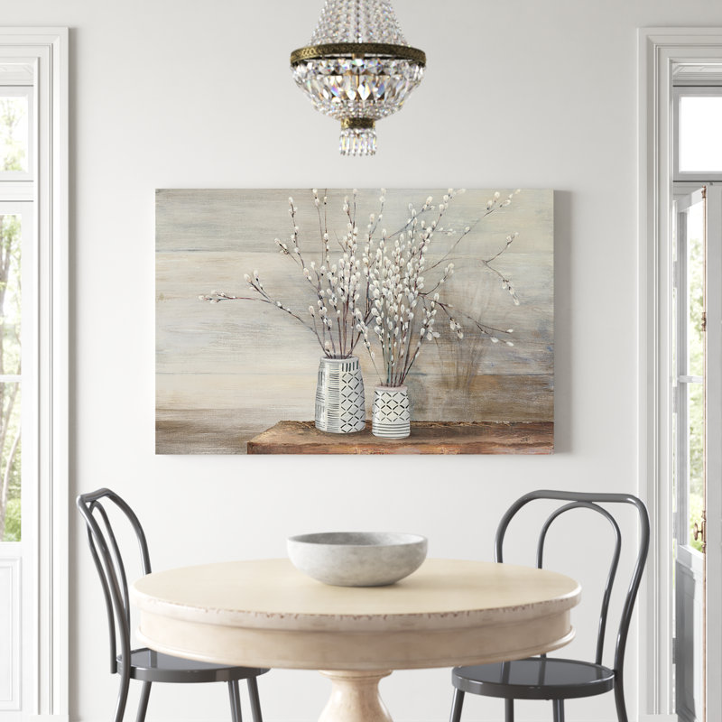 Nature morte avec des dessins de Julia Purinton - peinture sur toile tendue, H 32 po x l 48 po, Impression sans cadre