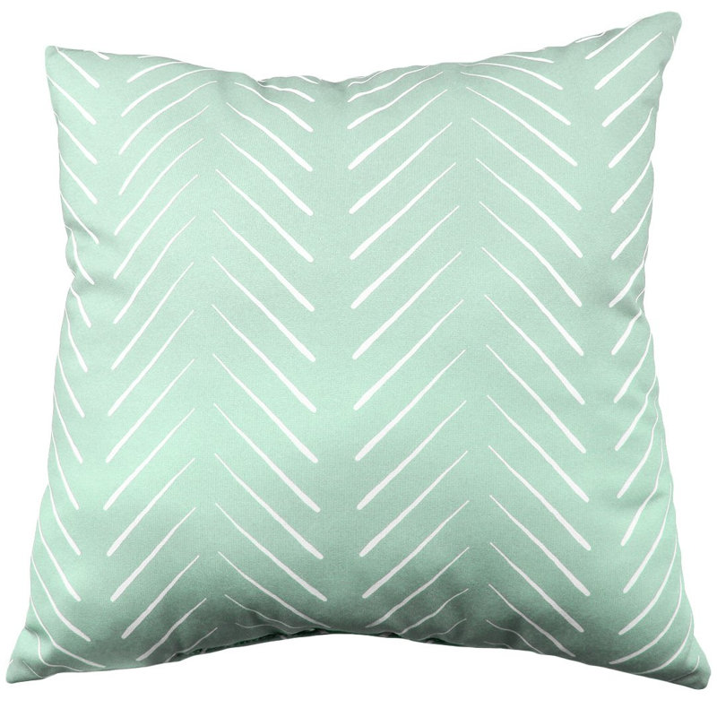 15Chevron Columns Double Sided Pillow, Sage