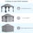 Vita 13 Ft. W x 10 Ft. D Steel Patio Gazebo with Soft Top Double Roof and Curtains-126227739
