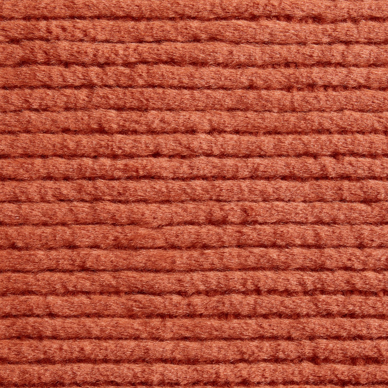 Eddie Bauer Ribbed Textured Stripe Solid Plush Throw Blanket, Orange