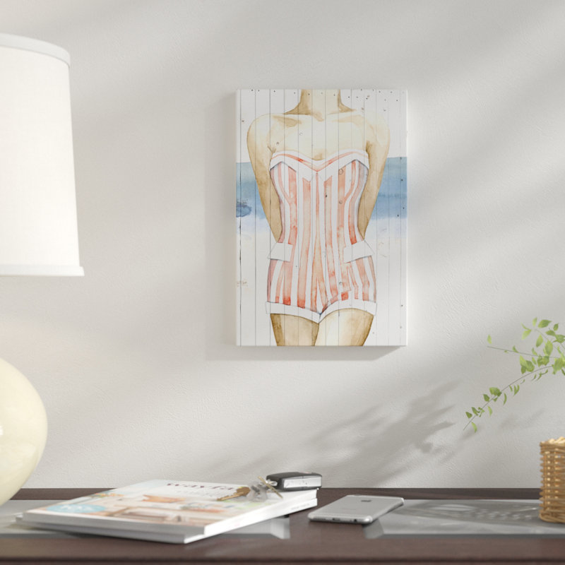 «Bygone Bathers II», impression sur toile, H 26 po x l 18 po x P 1,5 po, Toile tendue, Pas de tapis