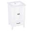 Meuble-lavabo de 20 po avec lavabo, armoire de salle de bain avec deux portes, butoir de porte magnétique et patins réglables, tiroir