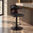 Antique Slate Top Grain Leather Adjustable Stool with Swivel
