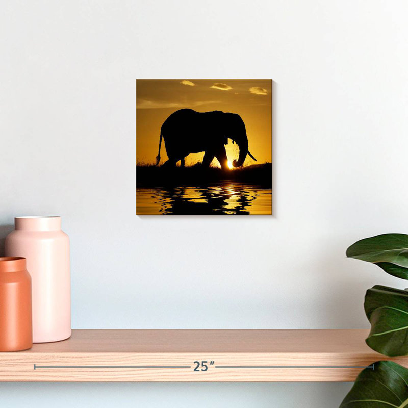 Brampt Elephant Silhouette At Sunrise In Kenya