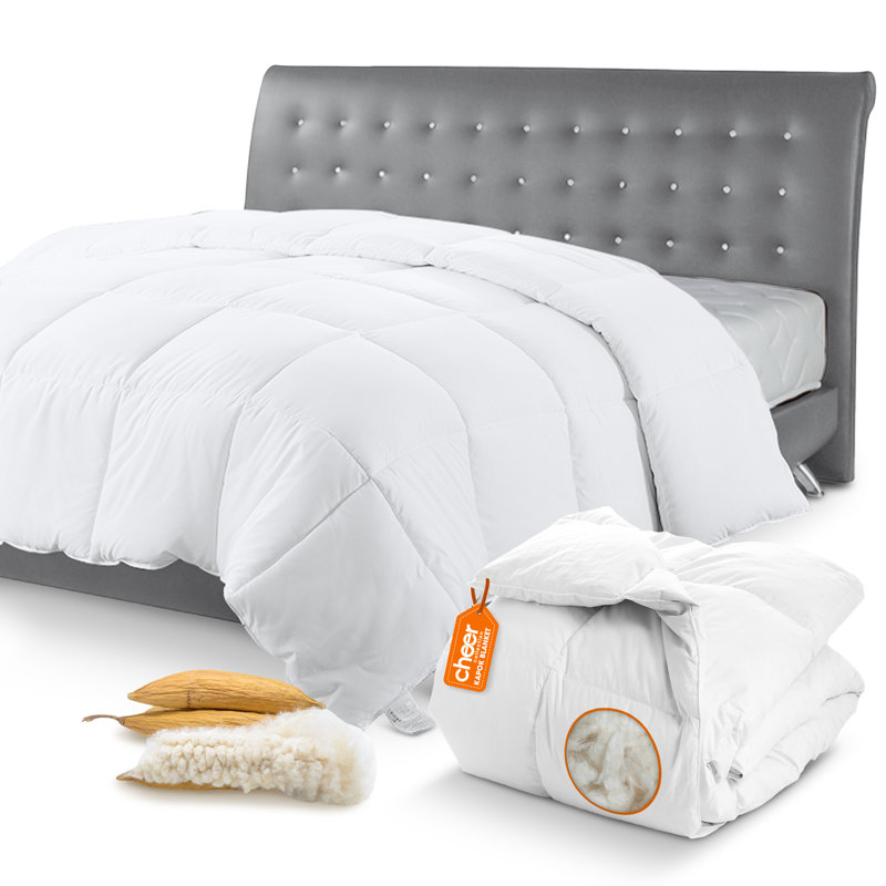 Twin White Down Alternative Cotton Comforter