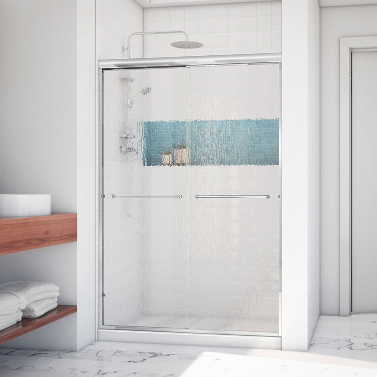 DreamLine Alliance Pro LT 44-48 in W x 70 3/8 in H Shower Door in Chrome and Rain Glass