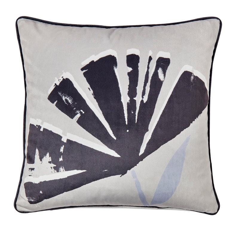 Alma Outdoor Square Cushion, Grey/Black