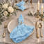 Serviette de table unie à volants 100 % lin-1476849164