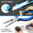 21 Piece Portable Household Hand Tools Kit 12 Volt Cordless Impact Drill/ Driver Storage Tool Box (Blue)-1548131817