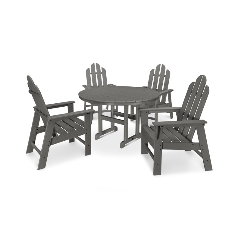 Ensemble repas 5 pièces POLYWOOD Long Island, Gris ardoise