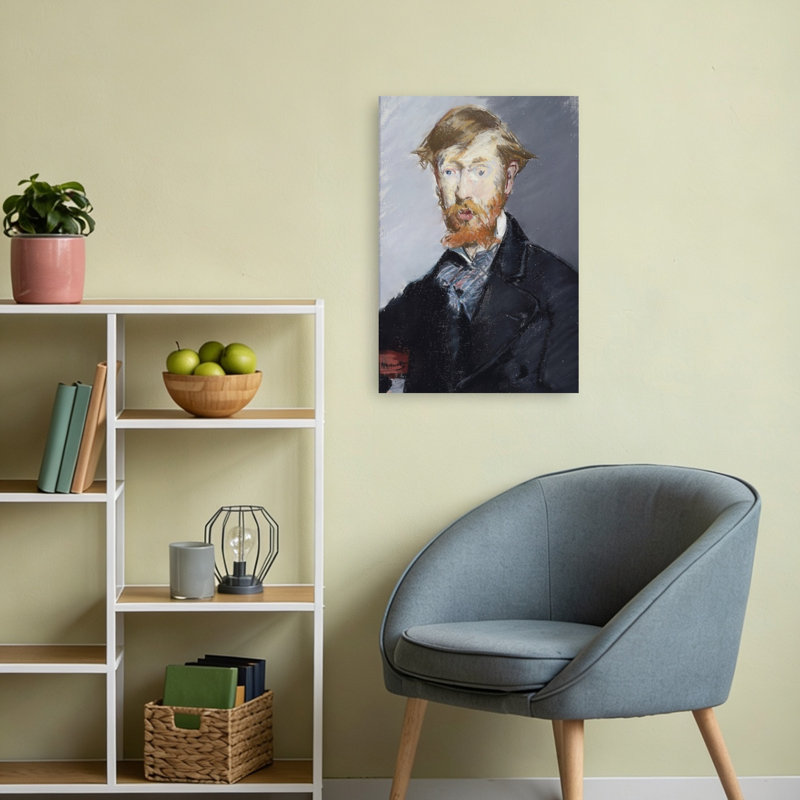 George Moore, 1879 Impressionist Abstract Contemporary Portrait Wall Art Print by Edouard Manet - 1 Piece Wrapped Canvas Wall Art