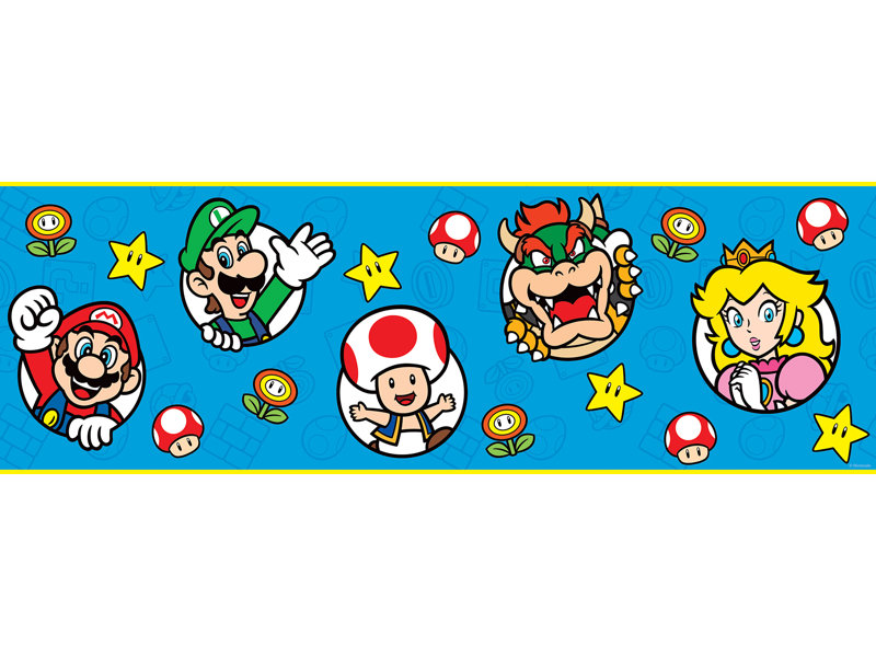 Nintendo Super Mario Characters Border Decal