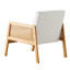 Chaise avec accoudoirs avec structure en bois massif pour salon