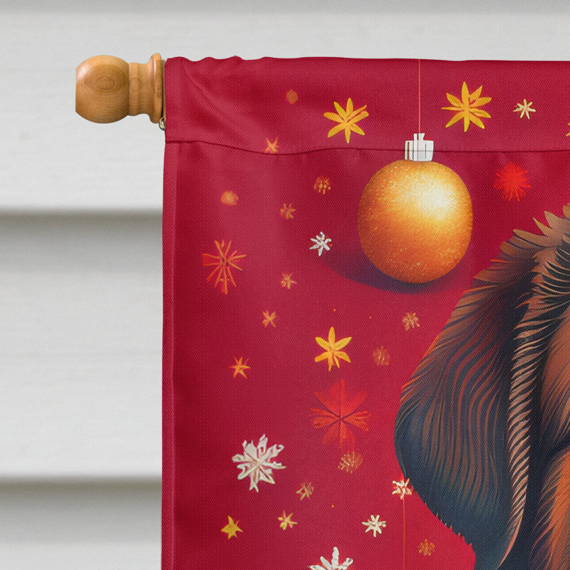 Drapeau de maison de Noël en polyester double face H 40 po x l 28 po