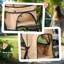 Pet Stroller Dog Foldable Travel Carriage with Reversible Handle Brown-125036848