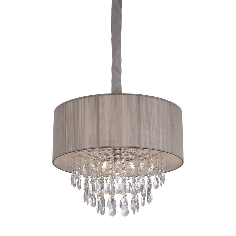 6 - Light Semi Flush Mount, Taupe