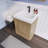 Luberisse 24 " W Freestanding Standard Free Standing Single Double Single Vanity Bathroom Vanity With Acrylic Top-1998898822