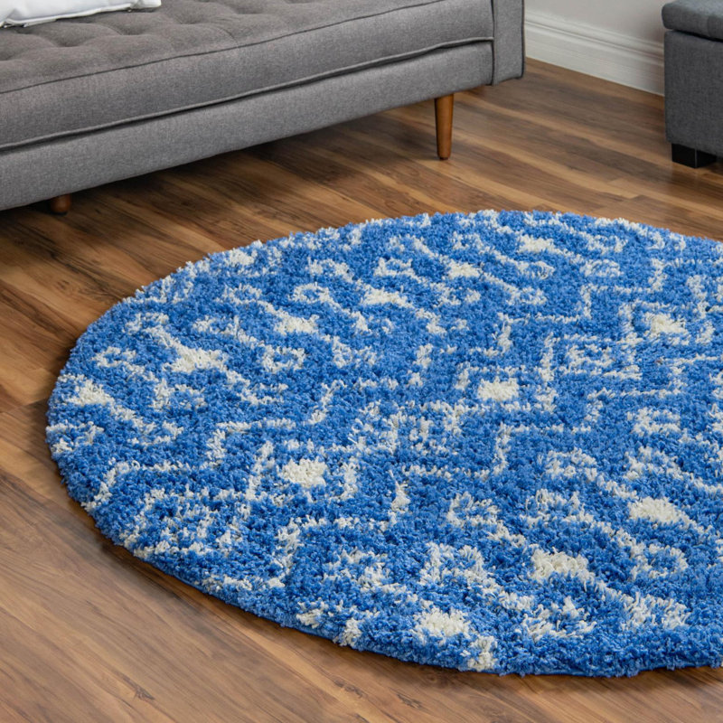 Griego Geometric Indoor Rug, Round 5'3"