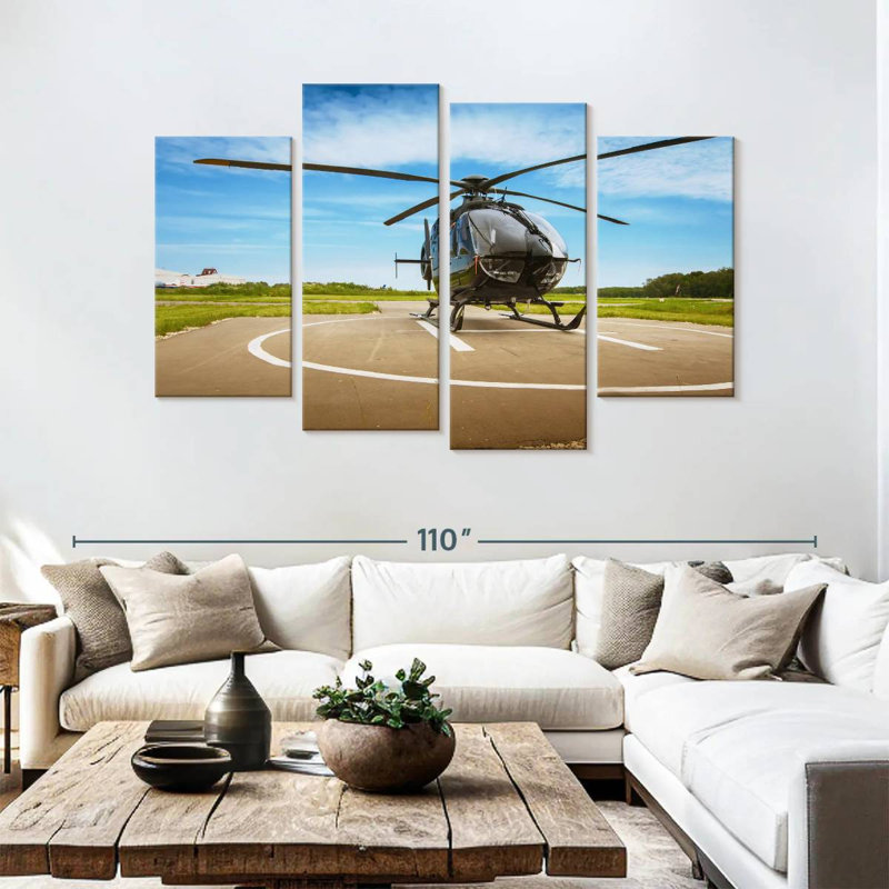 Mehar Helicopter, 54" H x 84" W