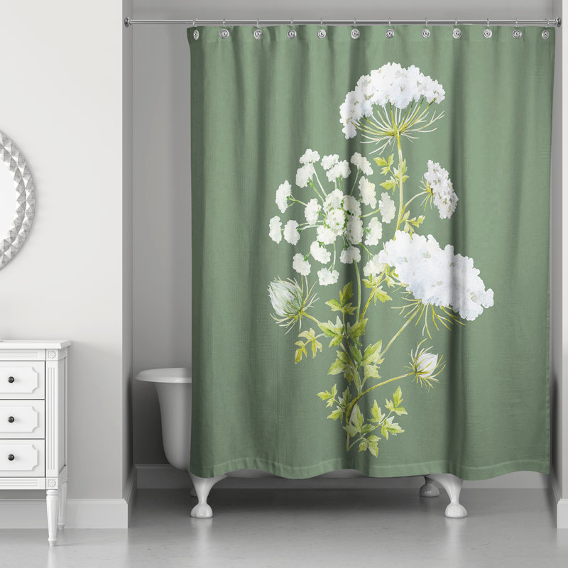 Rideau de douche simple, Vert