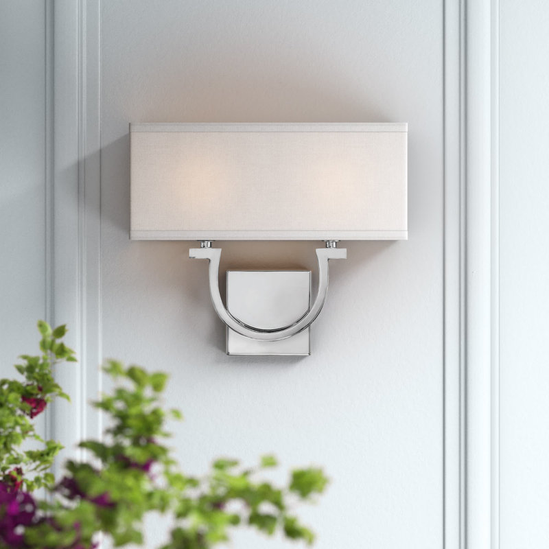 Carlisle 2 - Light Dimmable Armed Sconce in Polished Nickel, Polished Nickel