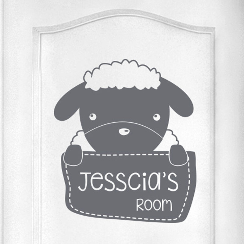 Animals Wall Decal, Grey