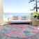 Machine Washable Indoor/Outdoor Claudian ACN1545 Pink Rug
