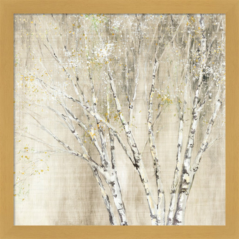 «Blue Birch Neutral» par Julia Purinton, art mural encadré