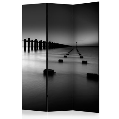 Grith 135cm W x 172cm H 3 - Panel Solid Wood Folding Room Divider
