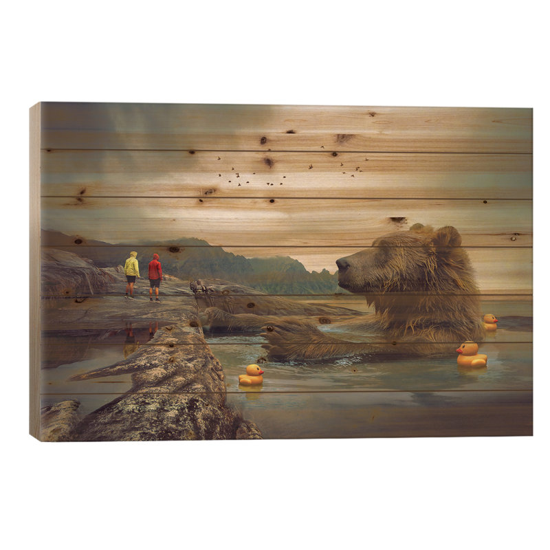 Bain d'ours brumeux, H 18 po x l 26 po x P 1,5 po