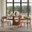 Modern Dining Room Sets, Pre-Assembly Round Dining Table Sets, Sintered Stone Tabletop Kitchen Dining Table Set With Upholstered Chairs-2009225172-2009225173-2009225170
