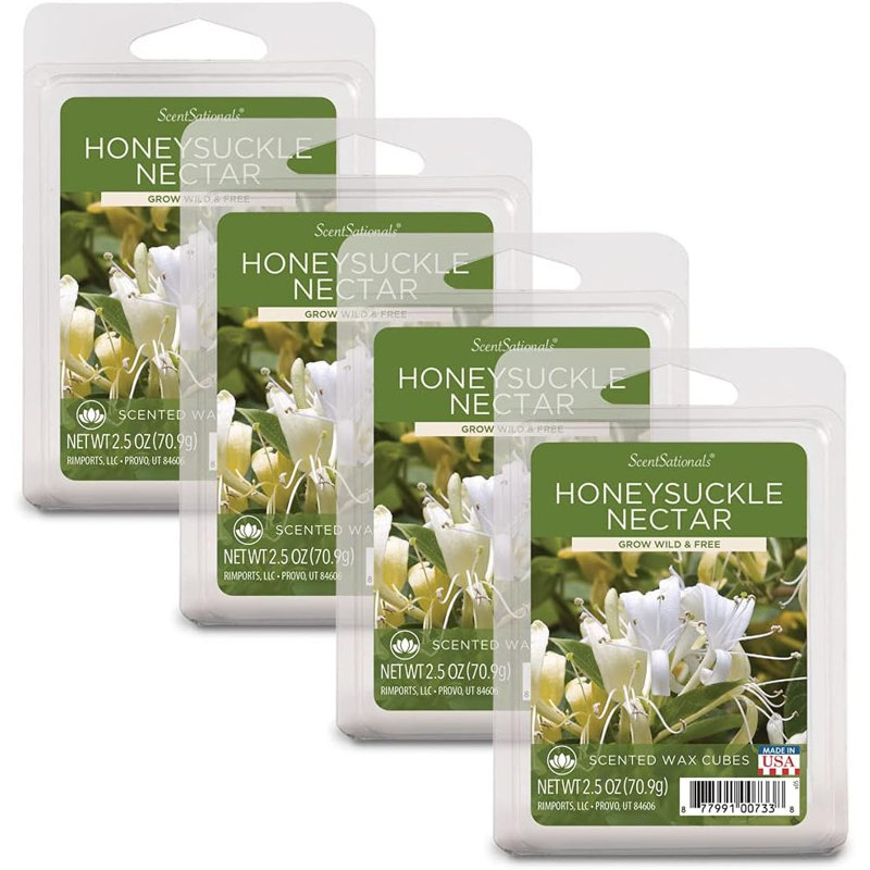 Collection de fond de cire ScentSationals 4PK, Nector chèvrefeuille